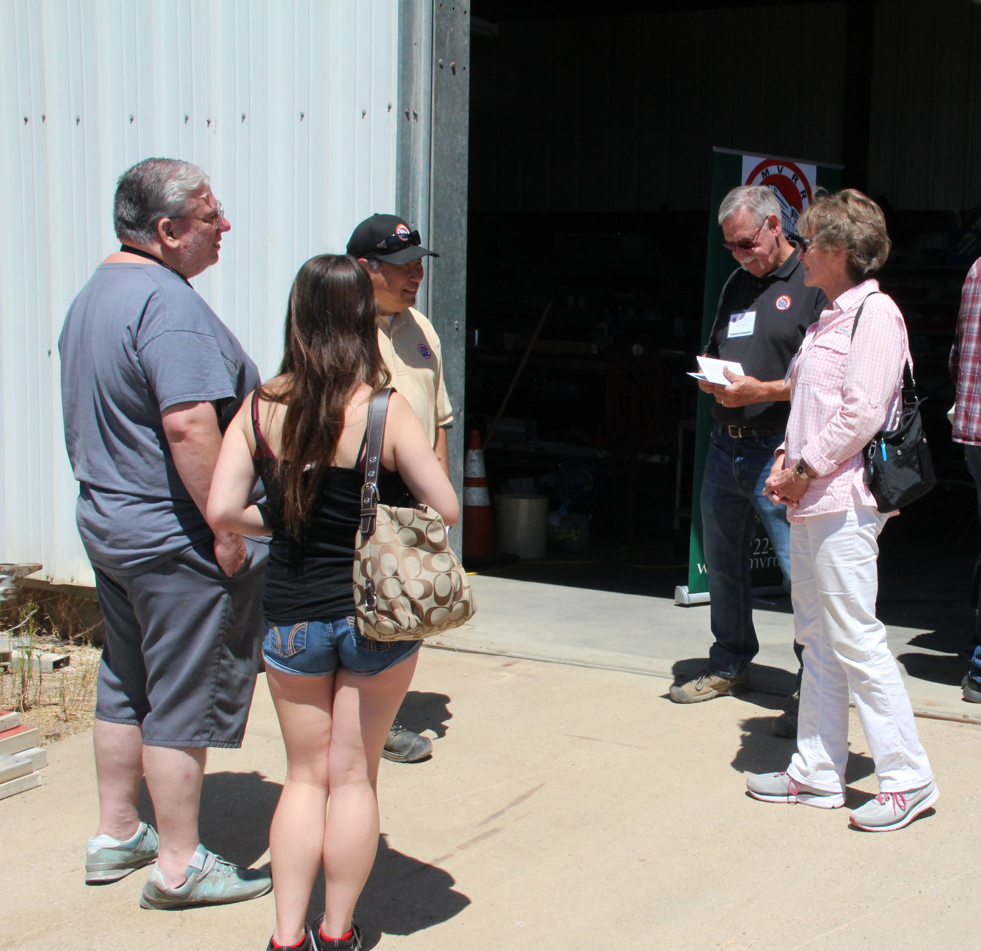 Group visiting the rail yard